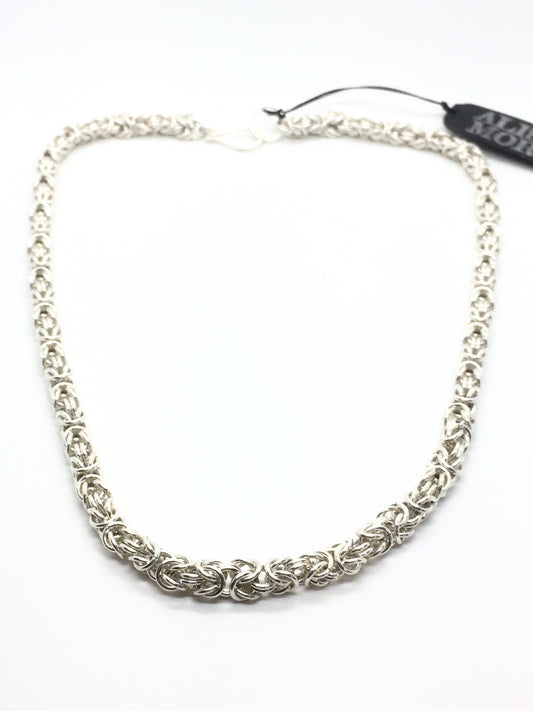Byzantine Chainmaille Necklace in Silver