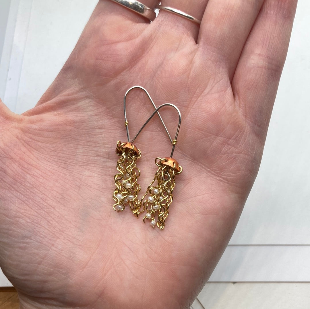 Mini jellyfish earrings