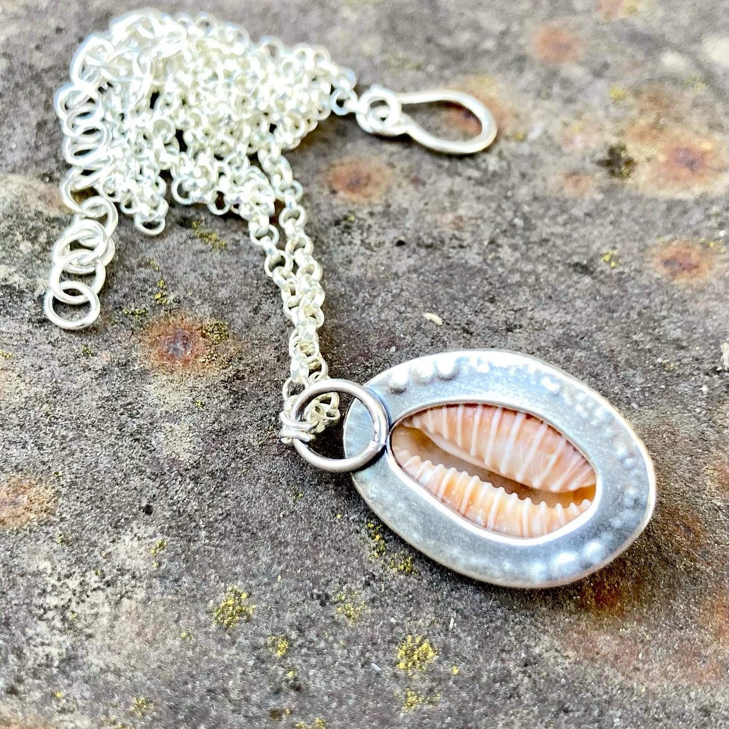 Cowrie Shell Necklace in Sterling Silver