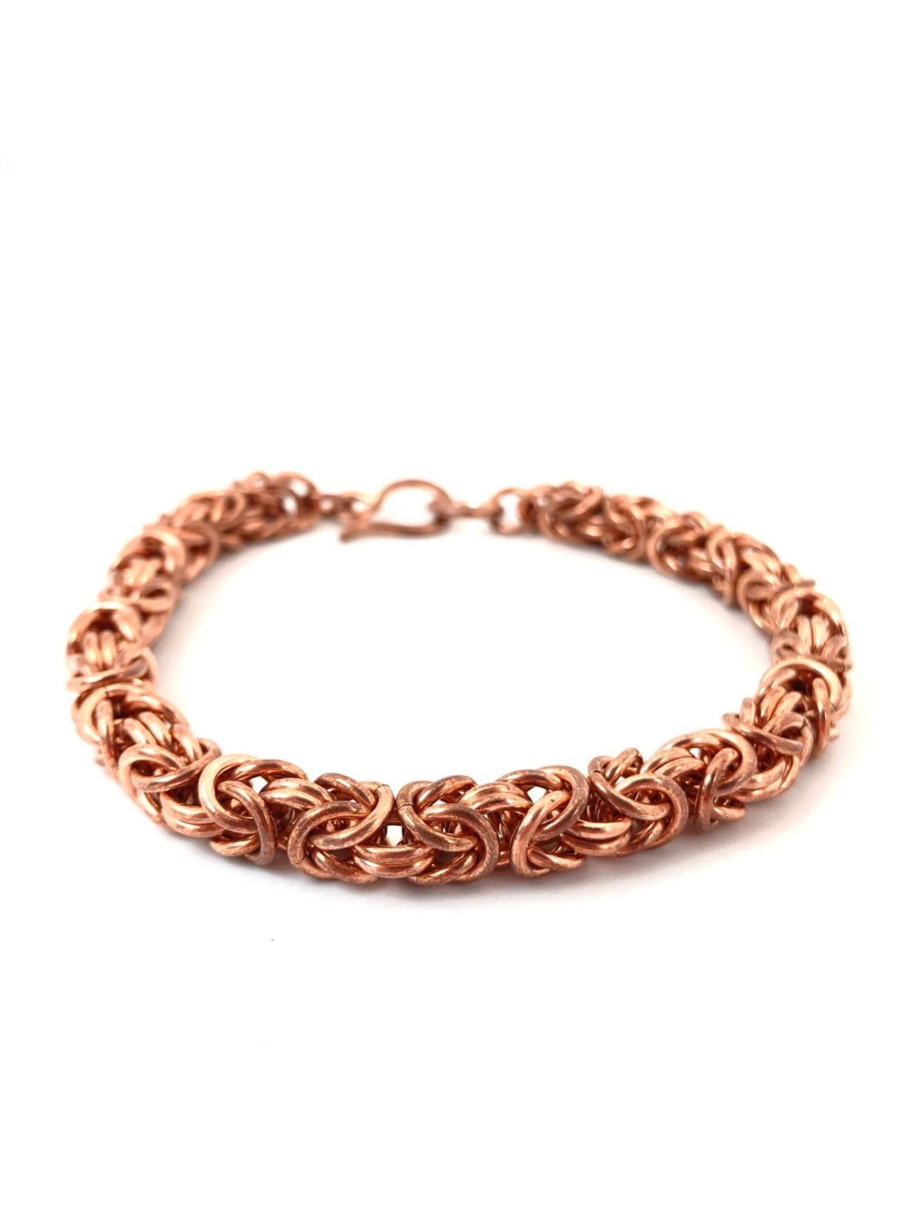 Chunky Byzantine Chainmaille Bracelet in Copper
